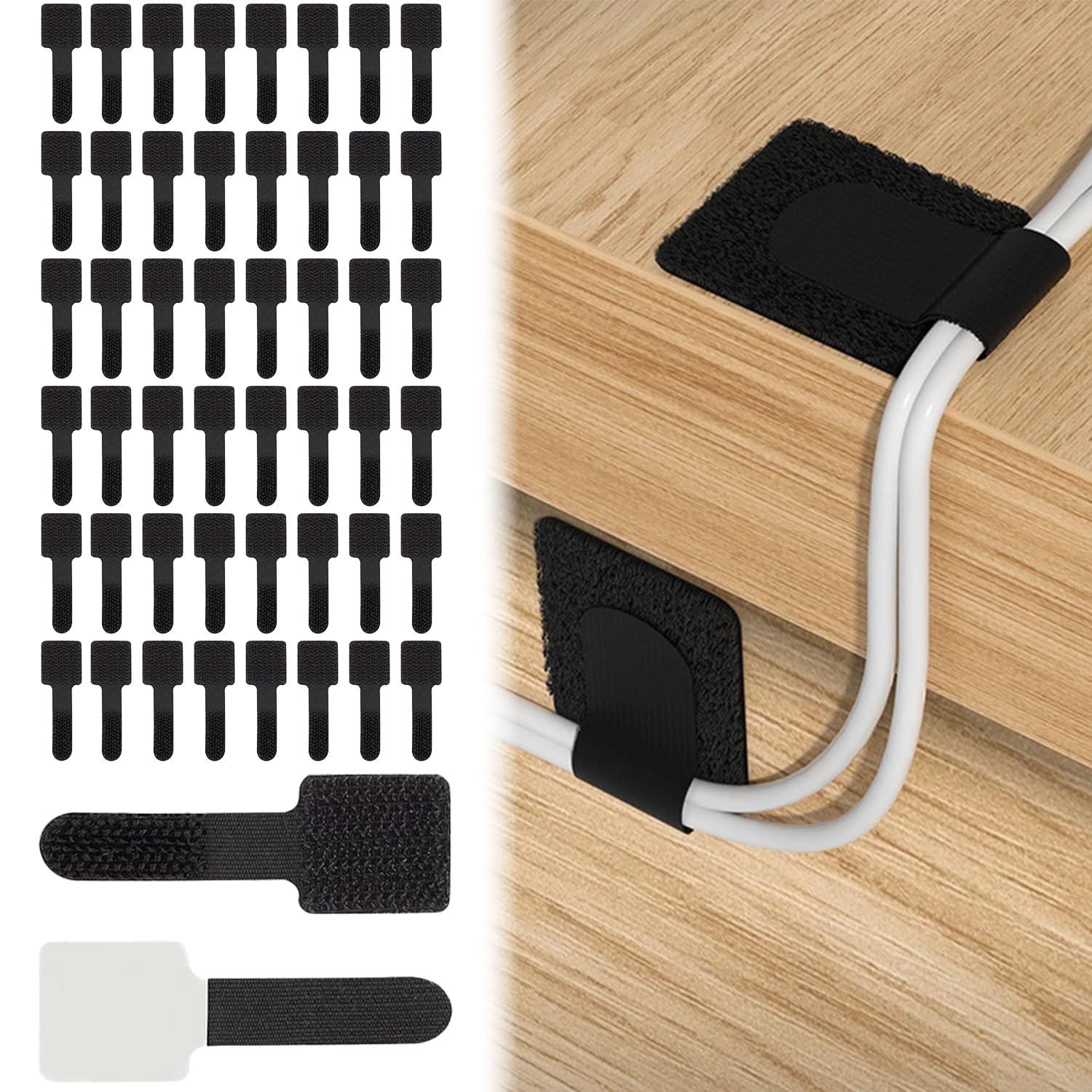 50 Pcs Under Desk Cable Management