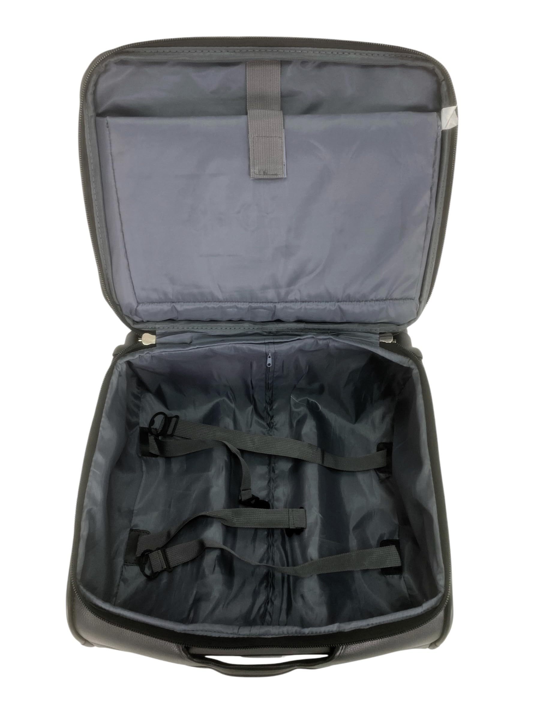 Maleta Trolley Equipaje de Mano Comercial piloto Medico Maletin de Piel sintética con 4 Ruedas y con 4 Compartimientos Color Negro