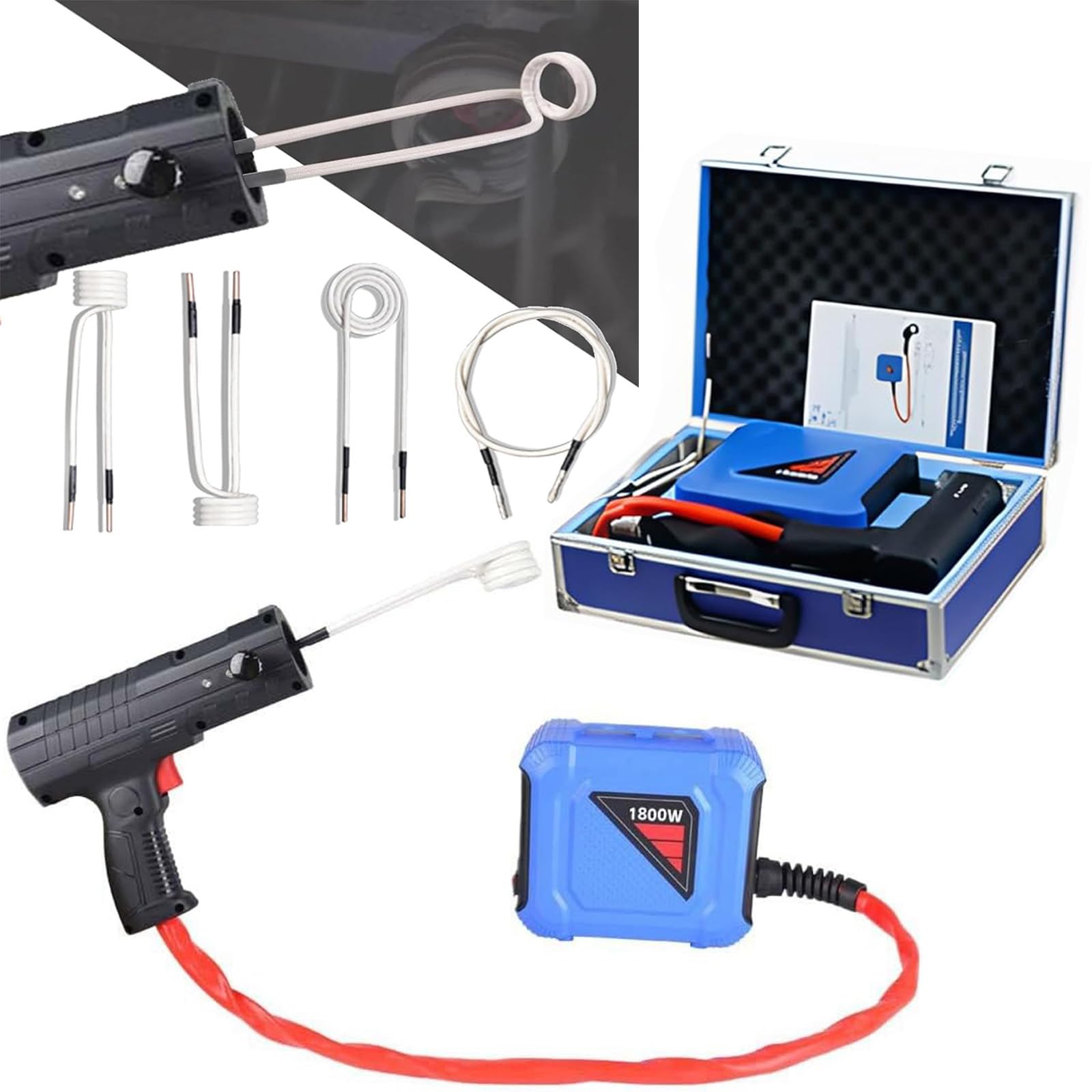 Extractor por inducción de pernos oxidados para soltar tuercas rebeldes en coches