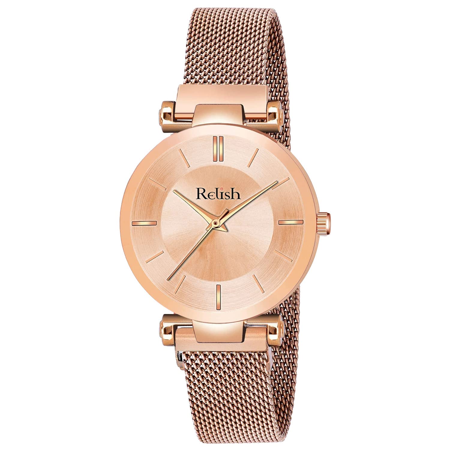 Relish Premium Series Rose Gold, Magnetic Mesh Strap Analog Watch for Girls & Women (Best for Womens Gift) (B0B3MGYSMR) Amazon Price History, Amazon Price Tracker