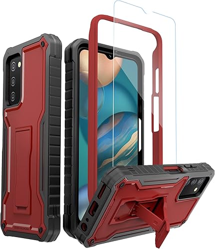 ExoGuard Funda para Samsung Galaxy A03S 5G, funda de goma resistente a prueba de golpes con protector de pantalla para teléfono Samsung A03S 5G,