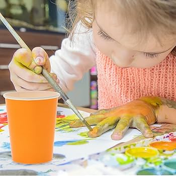 Amazon | SEWACC ブランク紙コップ 100個 ピュアカラー 使い捨て