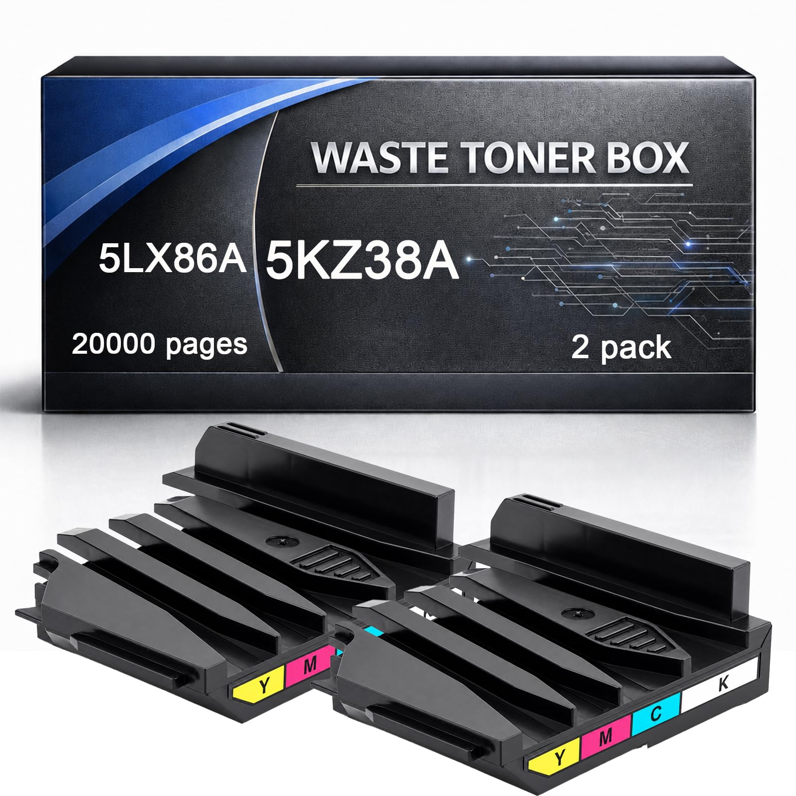 5LX86A 5KZ38A Contenitore toner di scarto compatibile con HP 116A 117A 118A 119A, 20000 pagine, funziona con stampanti Color Laser MFP 179fnw 178nw 150a 150nw