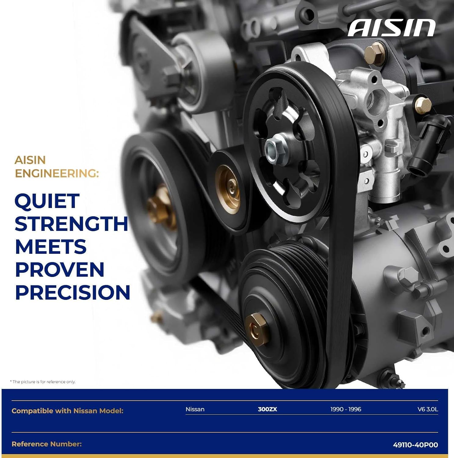 AISIN AFTERMARKET PSPN-00273 Power Steering Pump - Compatible with Nissan 300ZX 1990-1996 - V6 3.0L