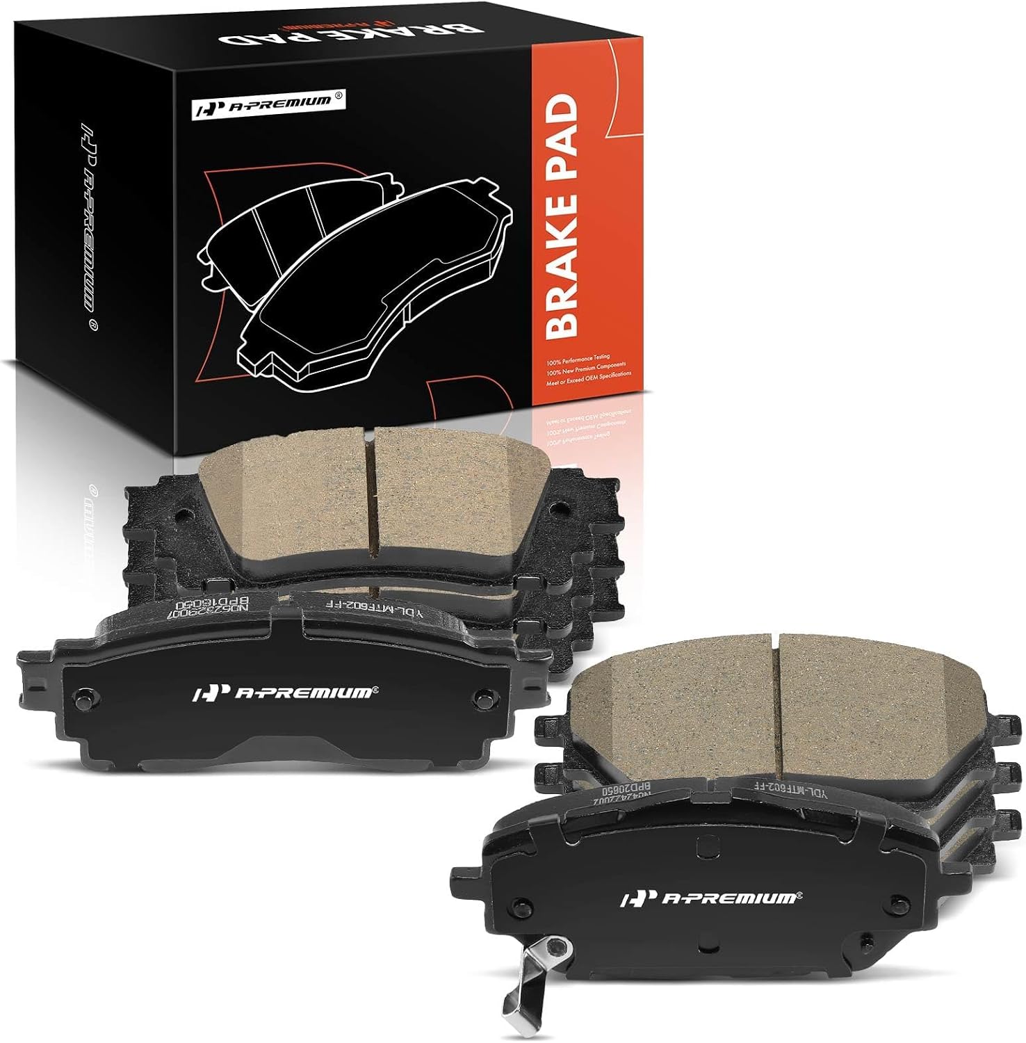 A-Premium Front and Rear Ceramic Brake Pads Set Compatible with Toyota Models - C-HR CHR 2018 2019, 8-Pack