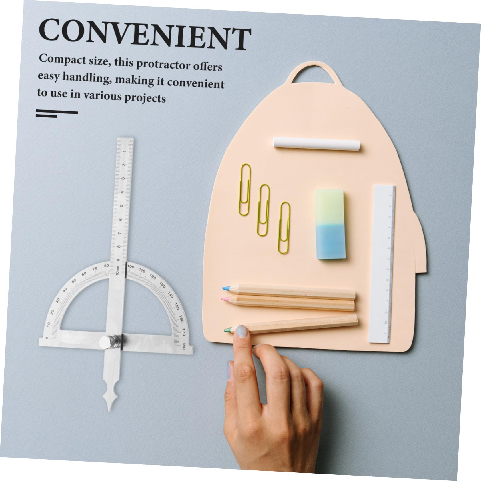 Veemoon Saw Protractor Large Protractor Angle Gauge Angle Ruler for Woodworking Projects