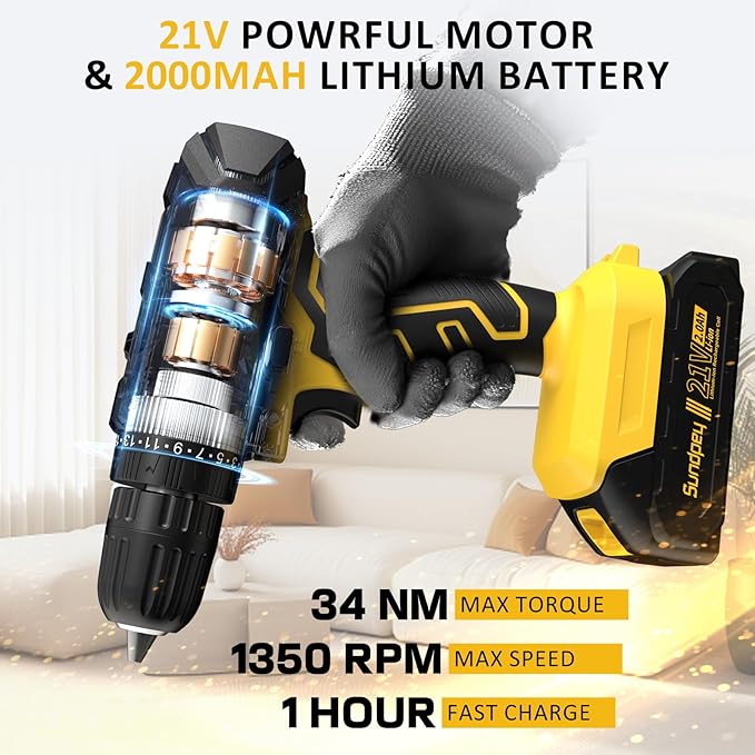 Kit de Herramientas Sundpey con Taladro 21V - 170 Piezas miniatura 4