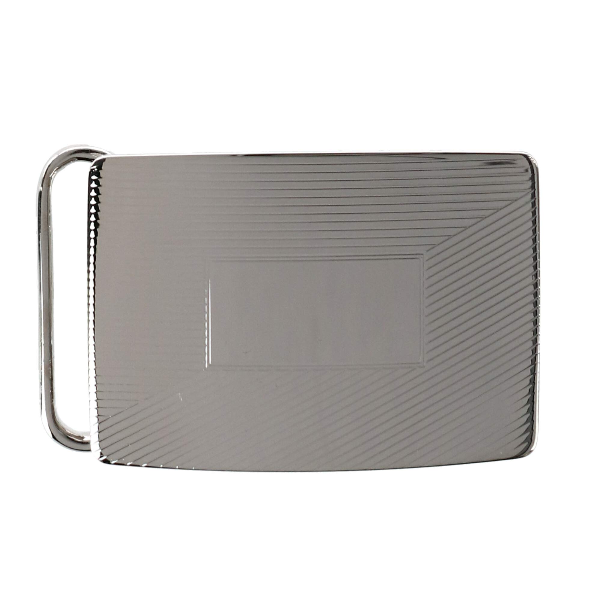 Trafalgar Men's 30mm Etched Compression Belt Buckle, Silver