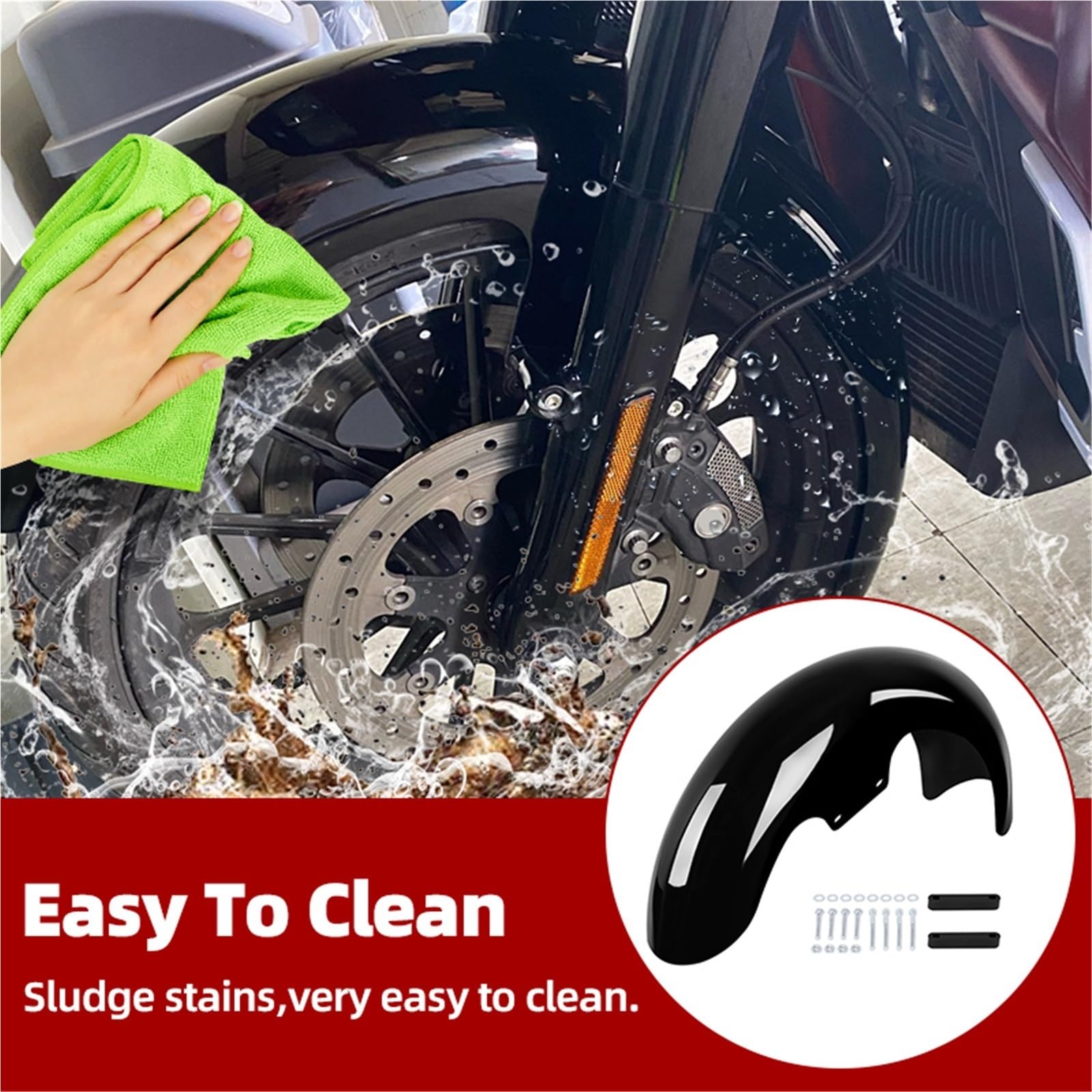 Błotniki motocyklowe, błotniki 17" Plastikowy błotnik przedni motocyklowy pasujący do Harley Touring Electra Street Glide Road King Ultra Baggers Błotnik motocyklowy Błotnik zmodyfikowana