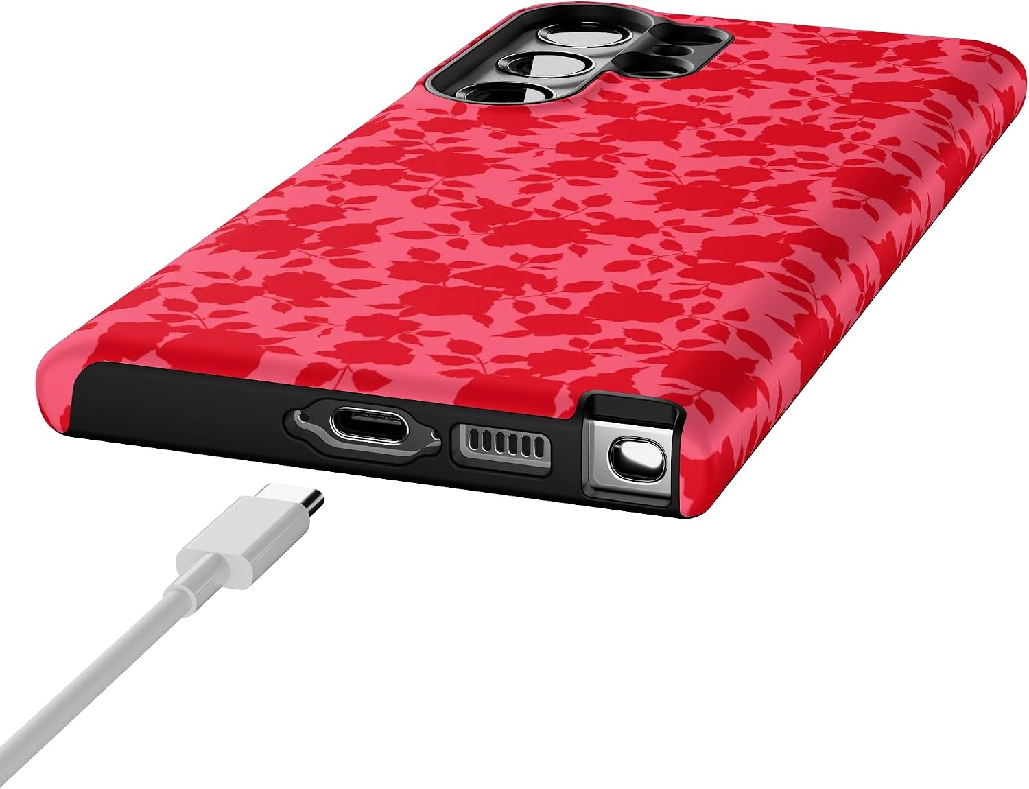 Casely Galaxy S23 Ultra Case | Rose Garden | Red Aesthetic | Essential Slim Dual-Layer Protective Design