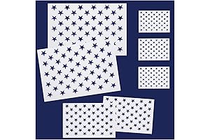 Whaline 7-Piece American Flag Star Stencils: Add Patriotism to Your Crafts