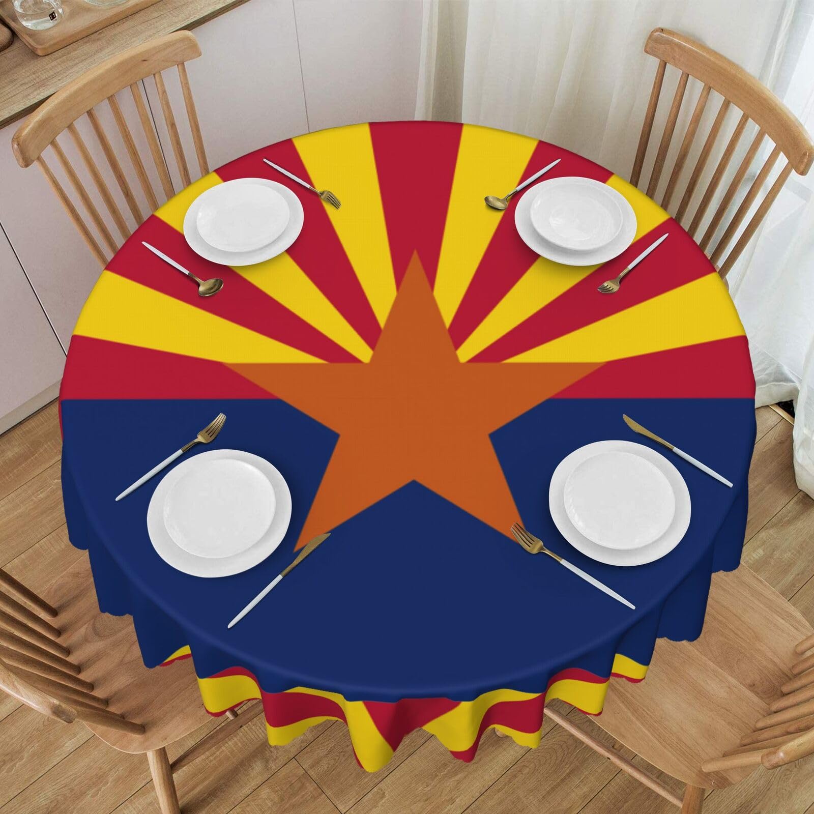 Nappe ronde drapeau de l'Arizona 150 cm en polyester de qualité