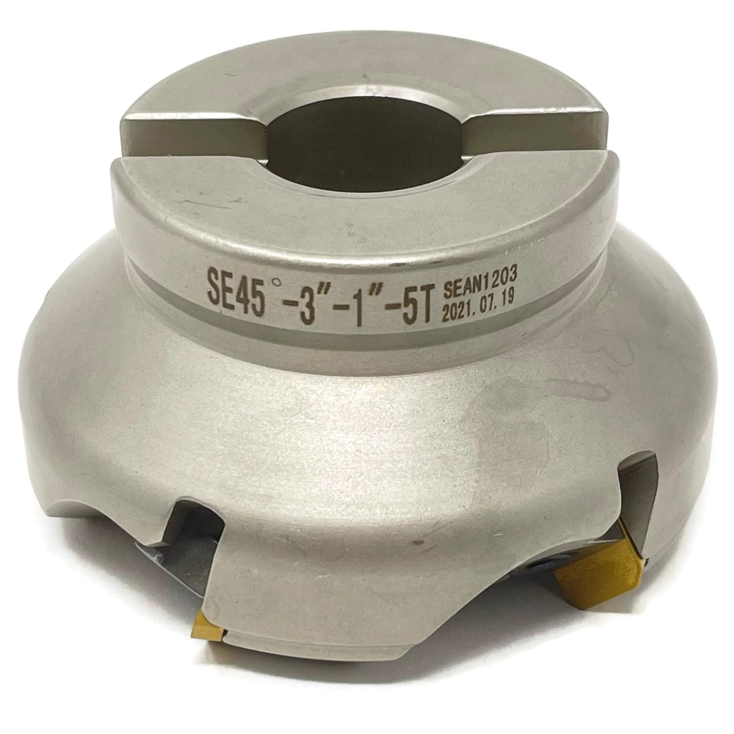 CME 3" 45° Indexable Face Mill w/ MT3 Arbor, SEAN42 Inserts Included, 5 Flutes