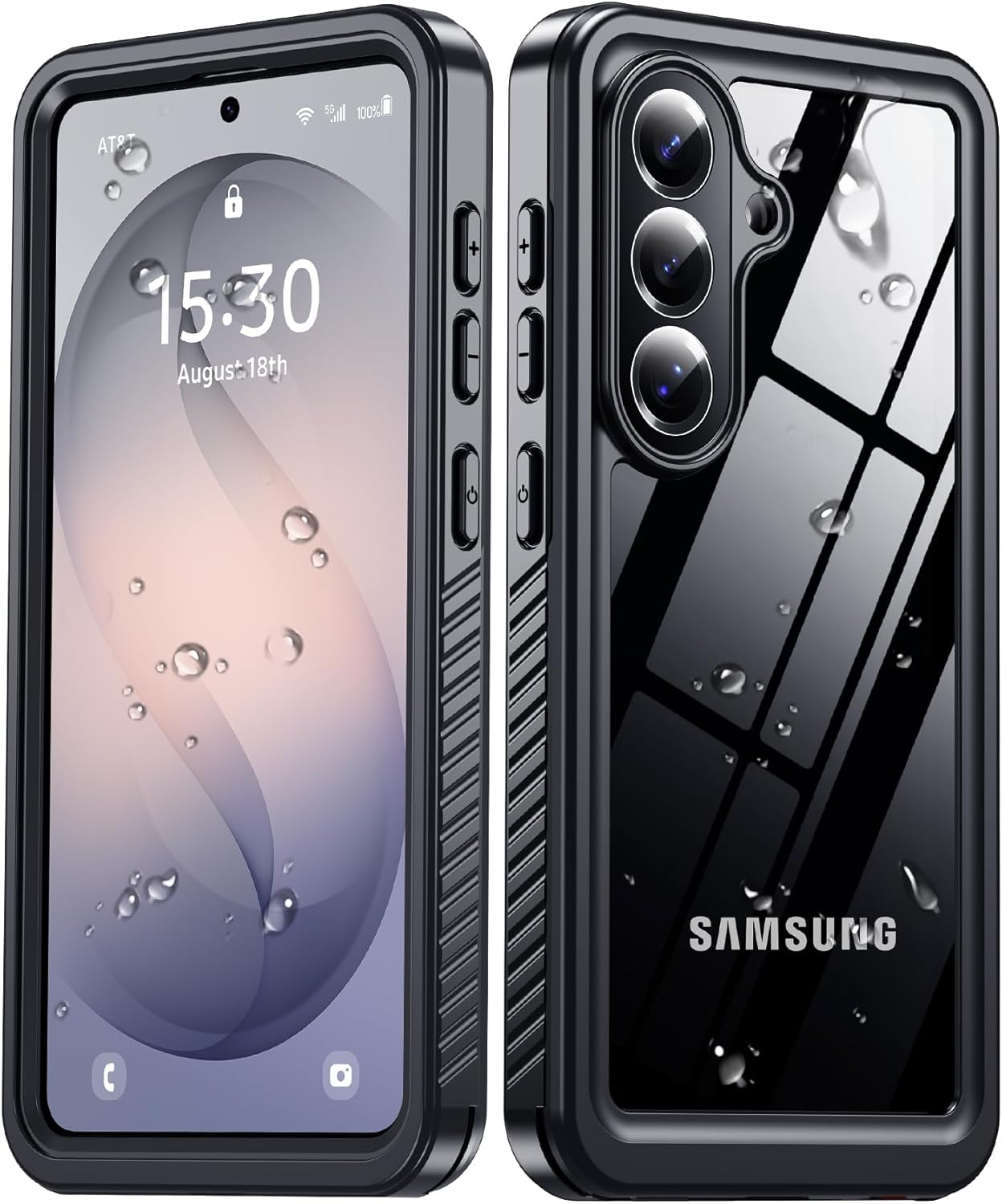 MOZOTER for Samsung Galaxy S20 Case Waterproof,[IPX8 Underwater Case][Full Body Shockproof & Military Dropproof] Clear Sound Quality Built-in Screen Protector for Samsung S20 6.1 inch-Black