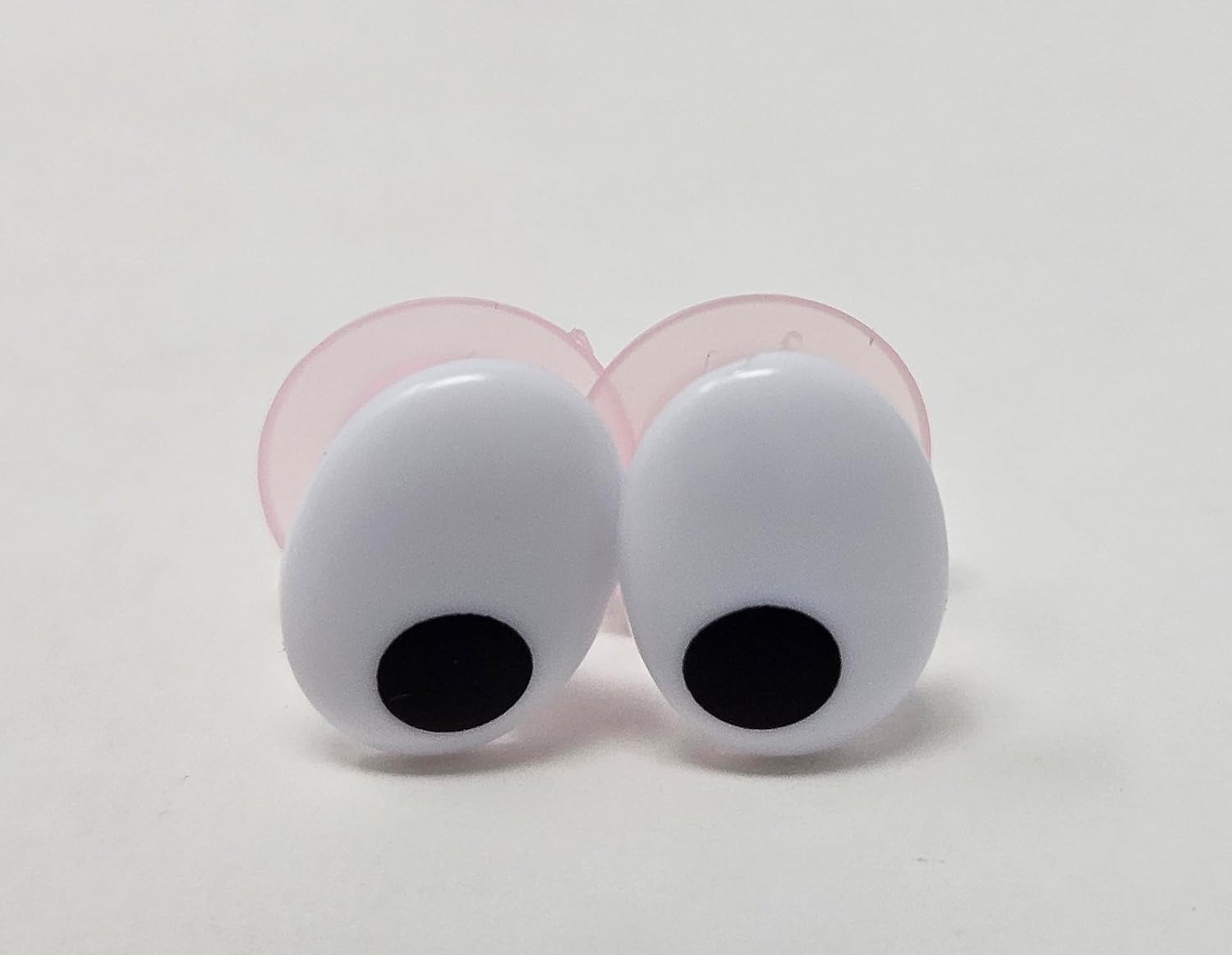 Pair of Zim's 15mm Oval Black and White Dot Comical Cartoon Plastic Safety Eyes for Craft Amigurumi Dolls, Toys or Puppets (Pack of 6)