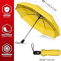 Vista 116 de REPEL Windproof Travel Umbrella - Compact & Withstands Winds up to 85MPH , Strongest Premium Auto Folding Umbrella for Rain and Sun - Durable, Light