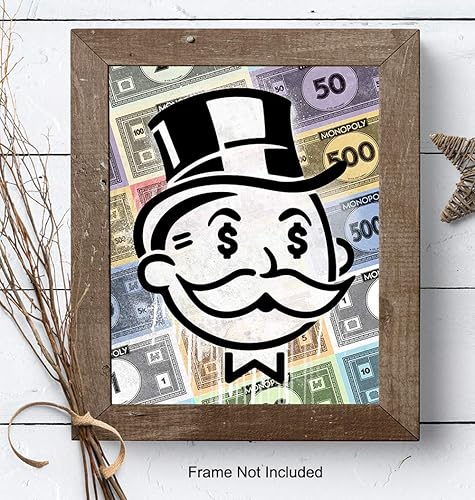 Miniatura 8 de Entrepreneur Wall Art - Home Office Wall Decor - Motivational Art - Poster of Alec Monopoly Style Print - 8x10 Money Decoration - Graffiti Artwork -