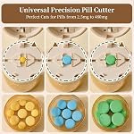 4-in-1 Pill Cutter Splitter- Precision Splitter for Tiny Pills, Cuts 1/4, 1/2, Pill Grinder & Pill Organizer | Easy to Use, Travel Pill Organizer | All In One