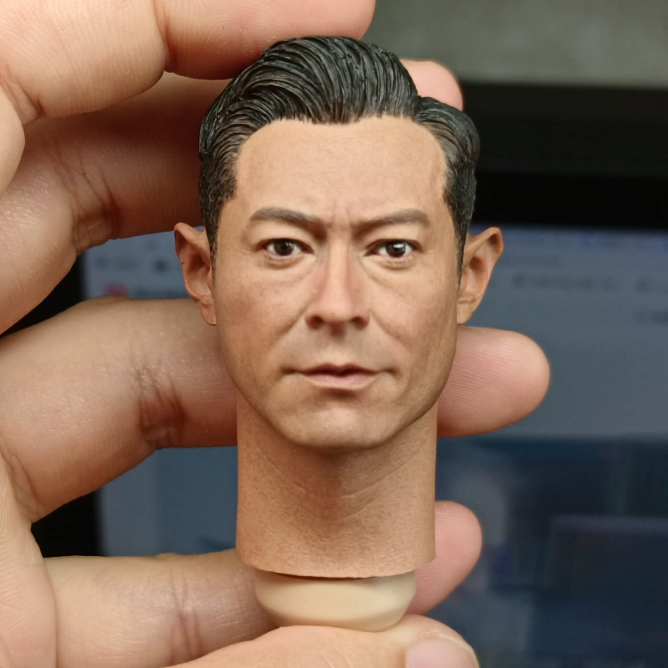 Sculpture de tête 1/6 homme asiatique AMITD pour diorama militaire