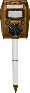 (Upgraded Version) GARDEN SECRETS Compact ULTRASONIC ANIMAL REPELLENT, Skunk Raccoon Deer Cat Rat mice etc Deterrent, Keep...