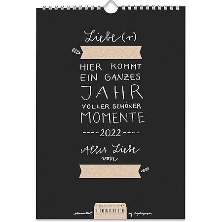 A4 Craft Calendar 2022, Fsc Paper Photo Calendar, Creative Calendar, Birthday Calendar, Homemade Design Simple, Black White With Heart, Diy Calendar And Gift : Amazon.de: Stationery & Office Supplies