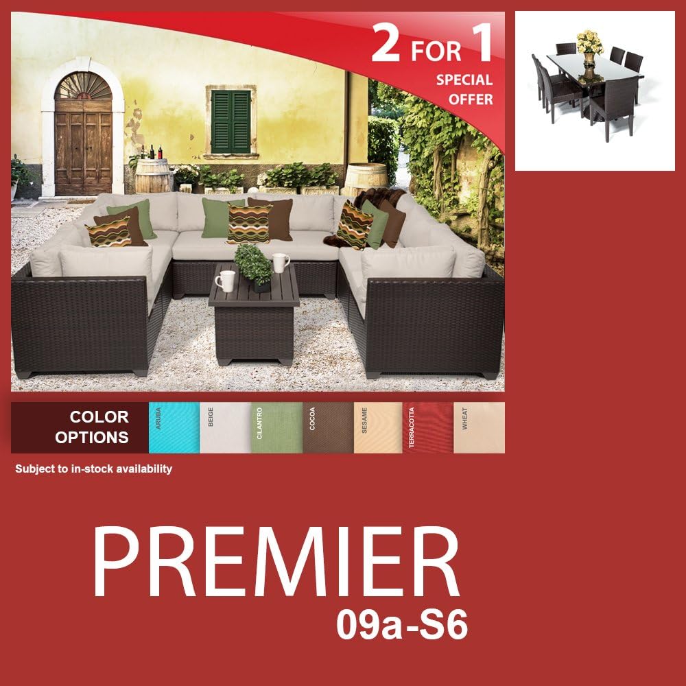 Premier 16 Piece Outdoor Wicker Patio Furniture Set