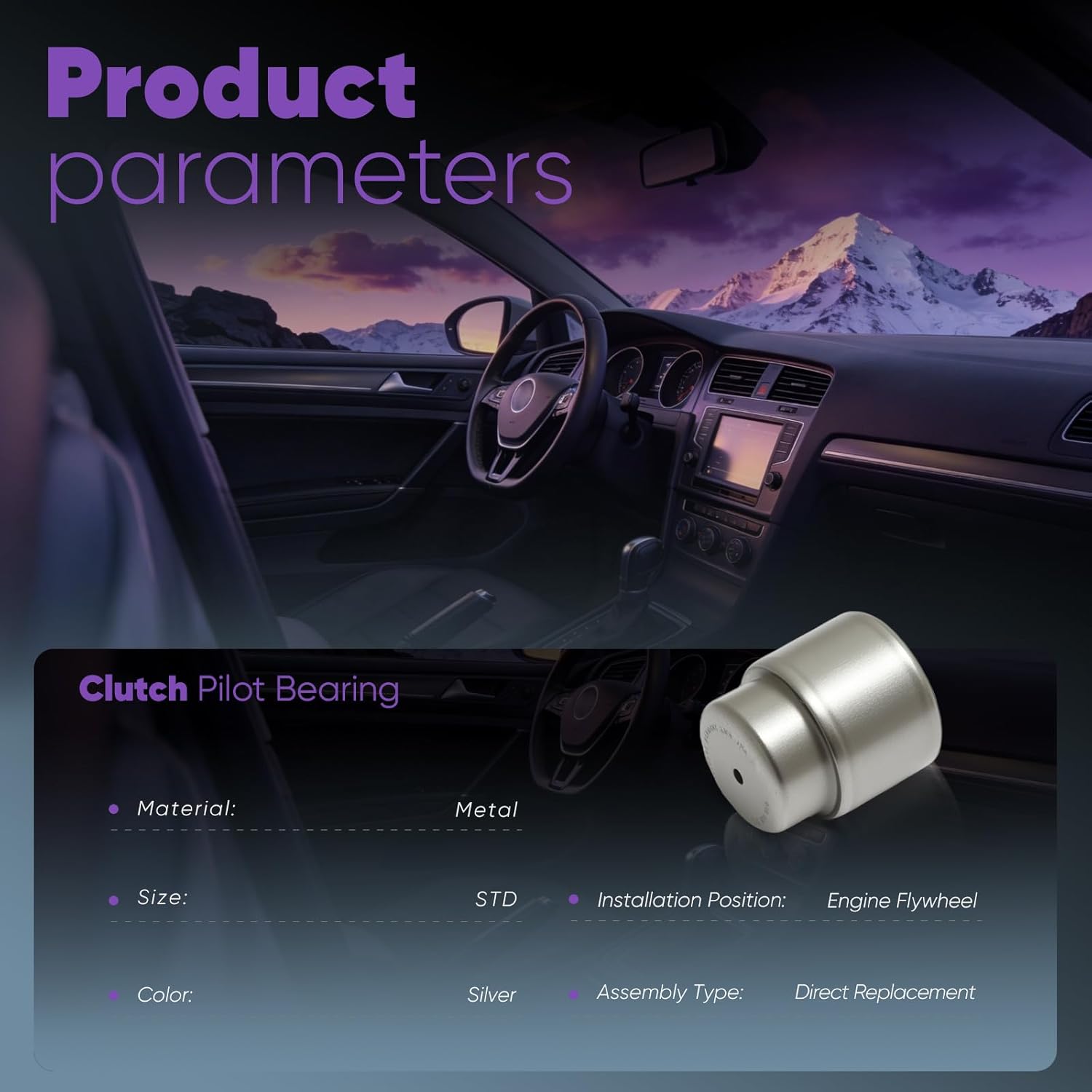 Clutch Pilot Bearing 06B 105 313 D Replacement for Audi A1 A3 A4 A6 Q3 TT VW Amarok Caddy CC Golf Jetta Passat Polo Tiguan Seat Skoda 06B105313D