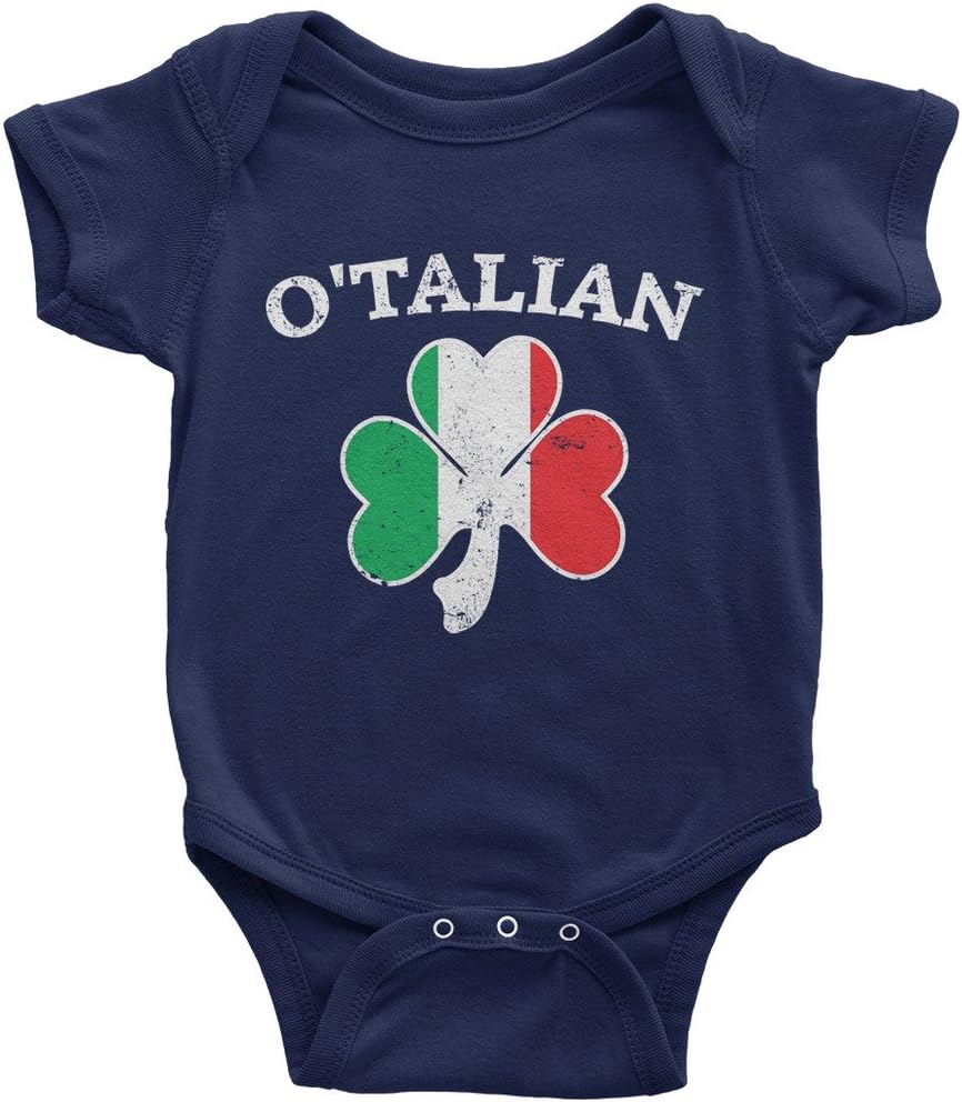 Threadrock Baby O'Talian Italian Irish Shamrock Infant Bodysuit