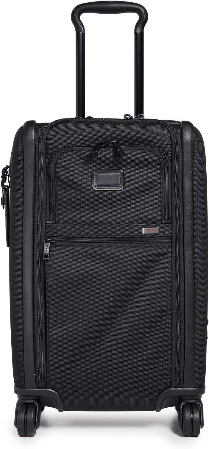 TUMIAlpha 3 International Dual Access 4 Wheeled Carry-On Luggage - 22 Inch Rolling Suitcase for Men and Women - Black