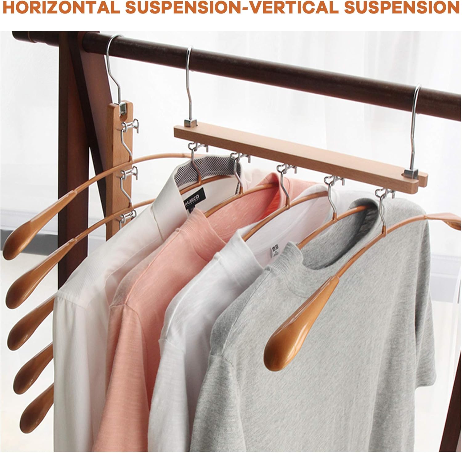 Coat hangers space saving,Space saving hangers, upgraded 5in1 dual