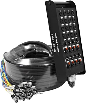 Seismic Audio - SALS-16x8x100 - 16 Channel 100 Pro Stage XLR Snake Cable XLR & 1/4" TRS Returns for Recording, Stage, Studio use