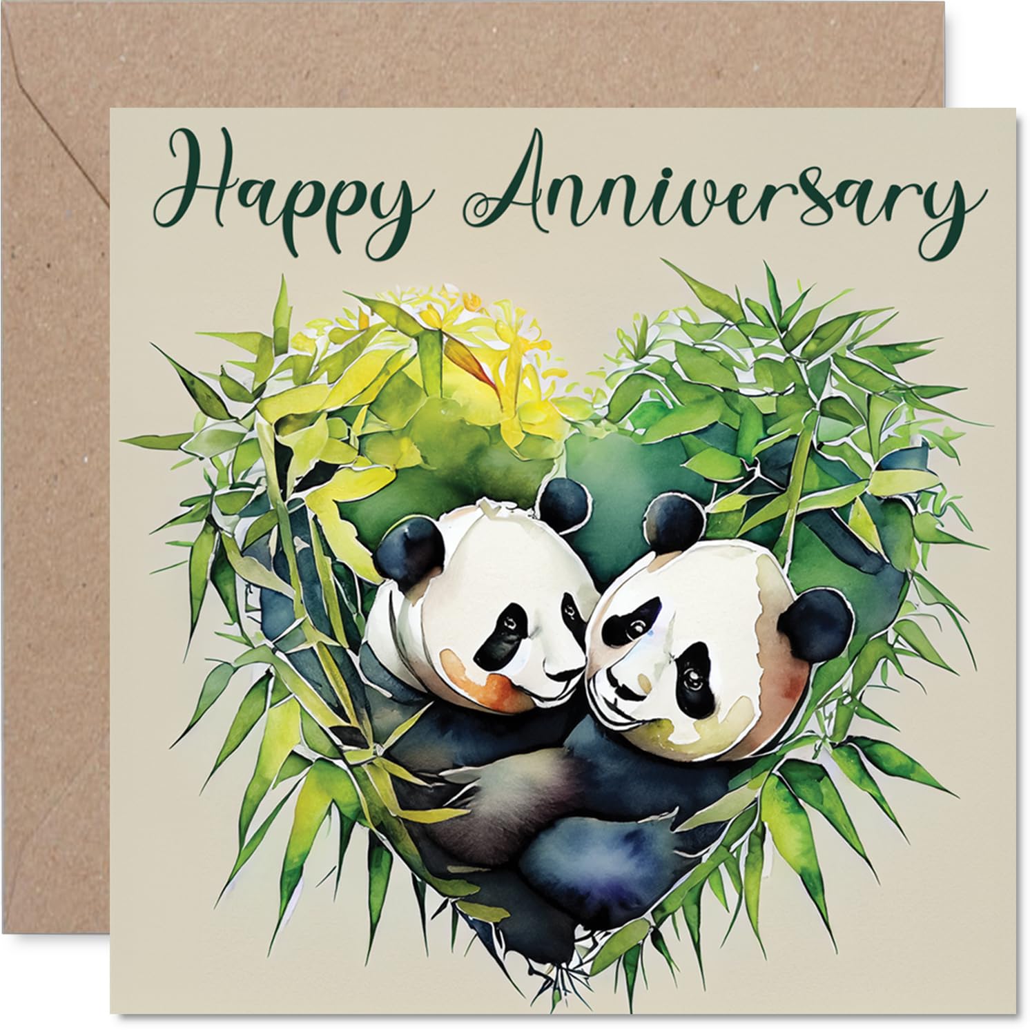 Fun Anniversary Card - Animals in Love - Cheeky Happy Anniversary Card for Women Men, 145mm Joke Humour Anniversaries Greeting Cards