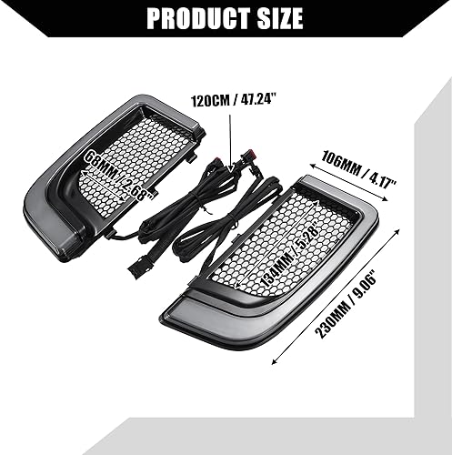 Miniatura 5 de Carenado LED para motocicleta, parrillas inferiores, intermitentes, luz de funcionamiento para Harley Electra Glide Road Glide CVO Street