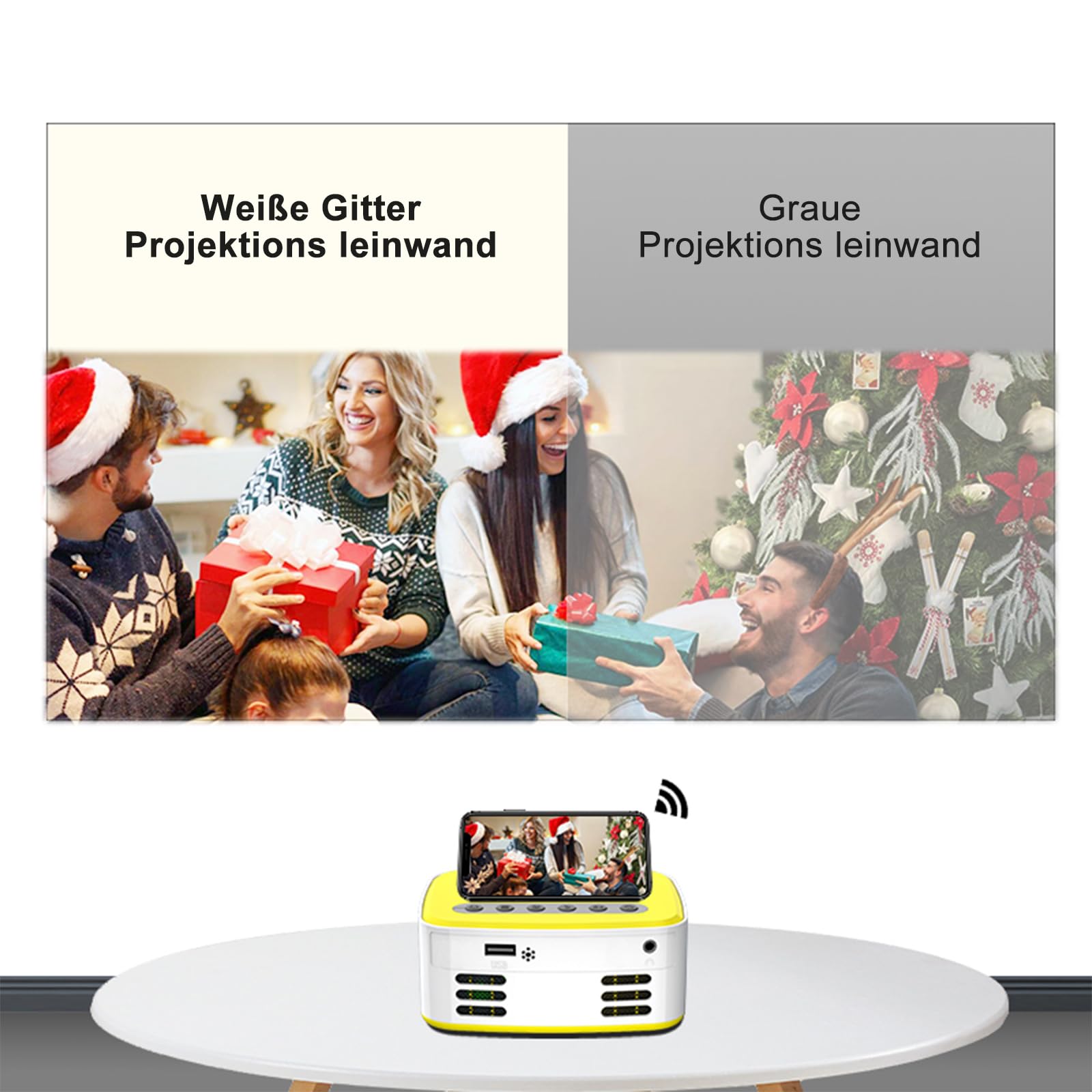 Écran De Projection 100 Pouces Pliable Pour Vidéoprojecteur - Toile Home Cinéma Portable Blanc, Parfait Pour Maison, Fête Et Bureau