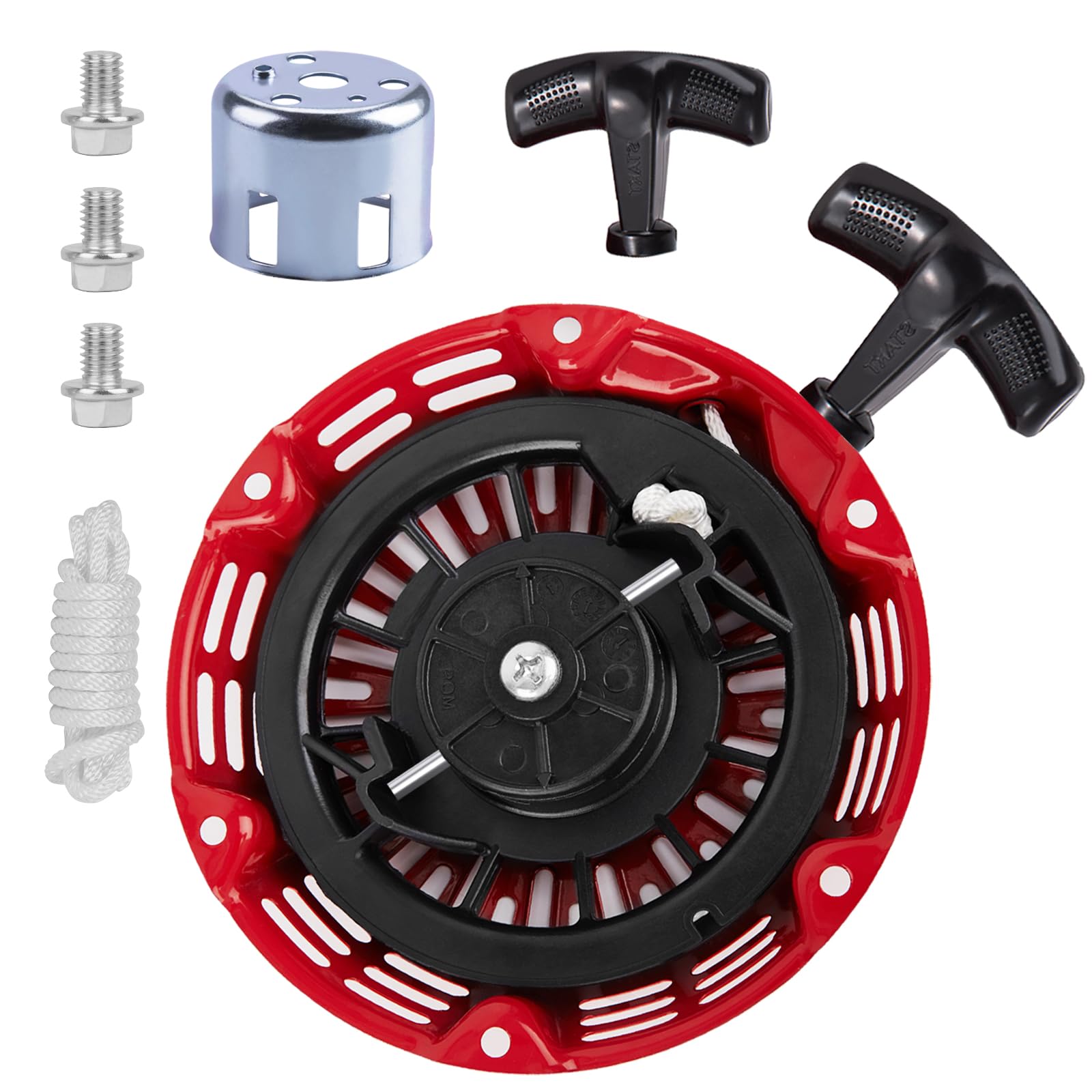 SOFO GX160 Pull Start Assembly with Pully Cup - Fit for Honda GX200 GX120 6.5HP/5.5HP Engine Rolair Blackmax and Clones Recoil Starter Replaces#28400-ZE1-003ZF,28400-ZH8-013YA