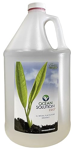 Ocean Solution Fertilizante líquido orgánico, concentrado de nutrientes vegetales, ideal para ganado e hidropónico, fácil aplicación, sin manchas ni