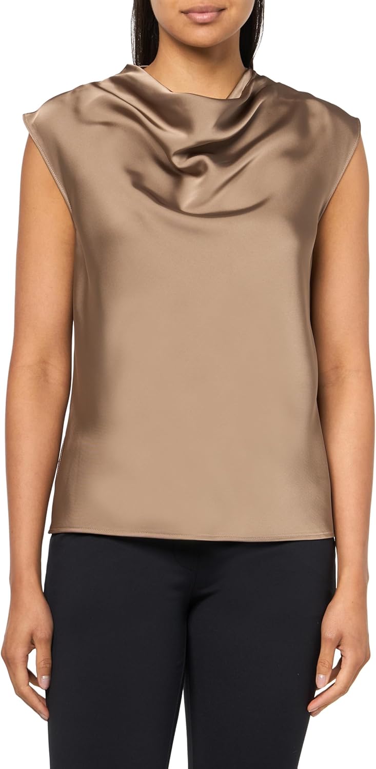 Calvin Klein Women's Satin Cowl Neck Blouse