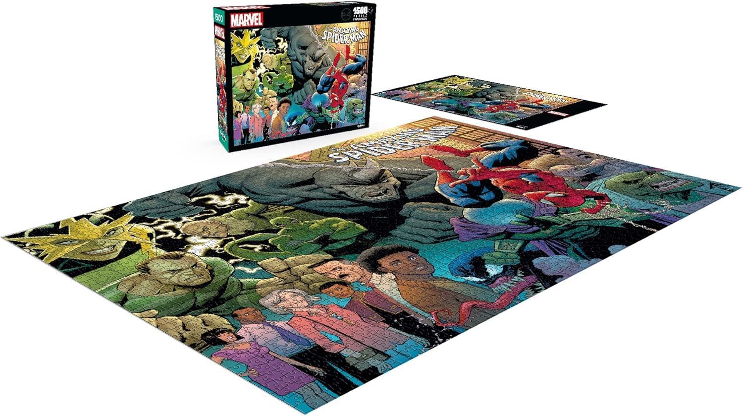 Buffalo Games - Marvel - Back to Basics (Spider-Man) - 1500 Piece Jigsaw Puzzle for Adults Challenging Puzzle Perfect for Game Nights - Finished Size is 38.50 x 26.50