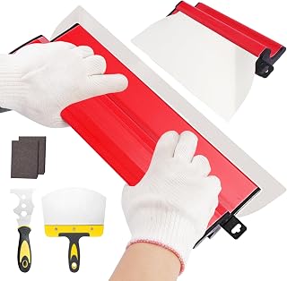 Espatulas Pintura Pladur,Espatulas Masilla,Llana para Alisar Paredes,Espatulas Pladur,Juego de Llana Alisar Paredes Incluye Esponjas de Lijado,Dispositivo Multifuncional,EspáTula para Yeso