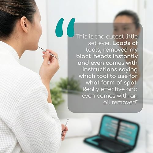 Miniatura 8 de Kit removedor de puntos negros con papel secante de control de aceite [50 hojas] – Popper de espinillas de acero inoxidable, kit de extracción