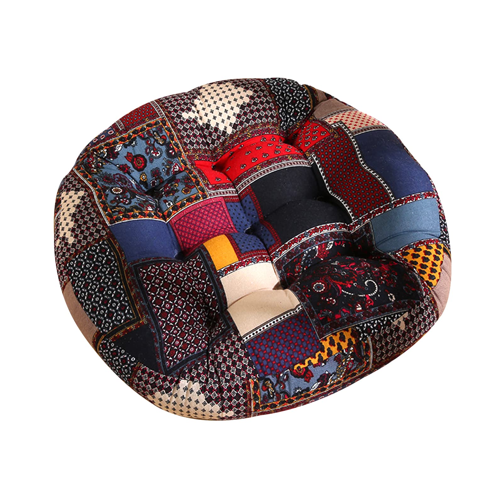 hifrom Cuscino da 55 x 55 cm, grande cuscino da pavimento, per sedia da giardino, cuscino decorativo per yoga, soggiorno, balcone, ufficio all'aperto, Tatami per sedia e divano (Boemia B)