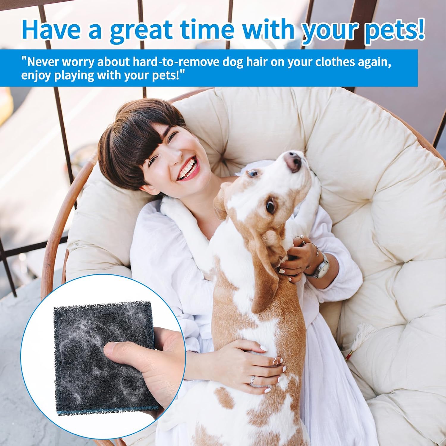 6 Pcs Laundry Pet Hair Catcher, Reusable Pet Hair Remover for Laundry Fur Catcher Tool for Washing Machine, Effectively Removes Dog and Cat Hair from Bedding and Clothing