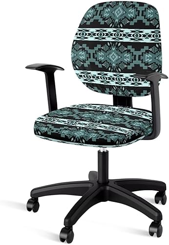 Southwest - Funda elástica elástica para silla de computadora, antideslizante, para silla de juego, funda verde para silla de escritorio, funda