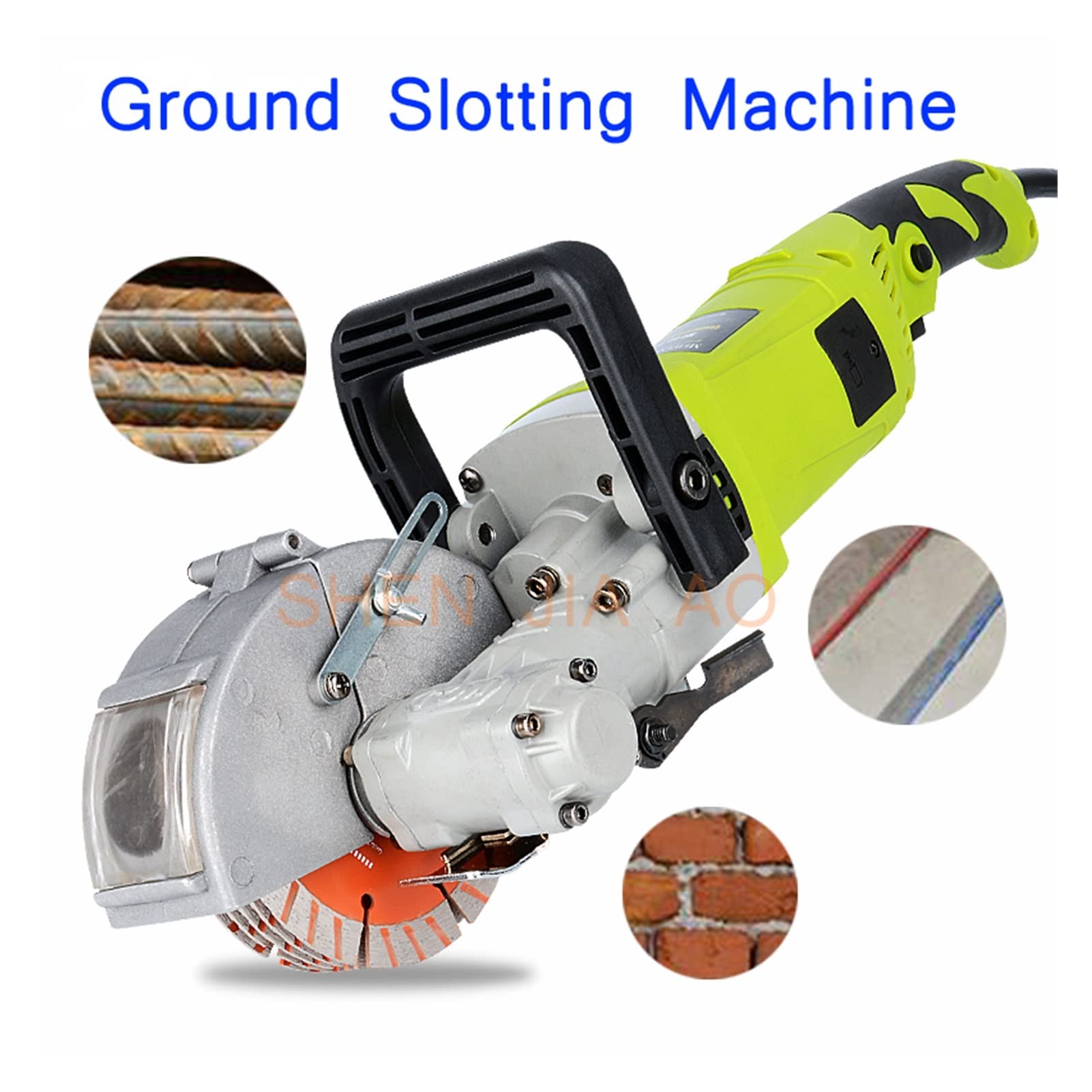 Automat ścienny, Elektryczna ściana Chaser Groove Cut Maszyna 0-40 mm maszyna do grzbietu stalowego Cięcie betonu Zmielona Maszyna Dark Line Slotter