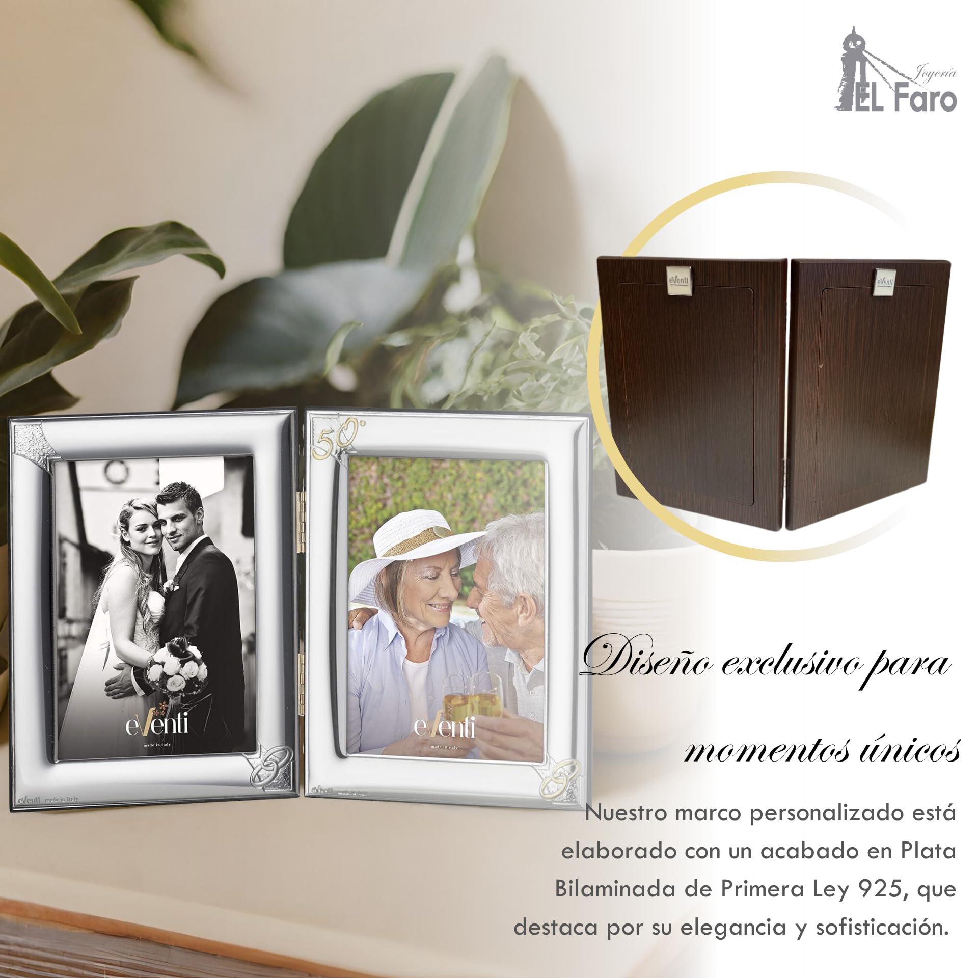 El Faro JOYERIA Marco fotos personalizado 50 aniversario 9x13