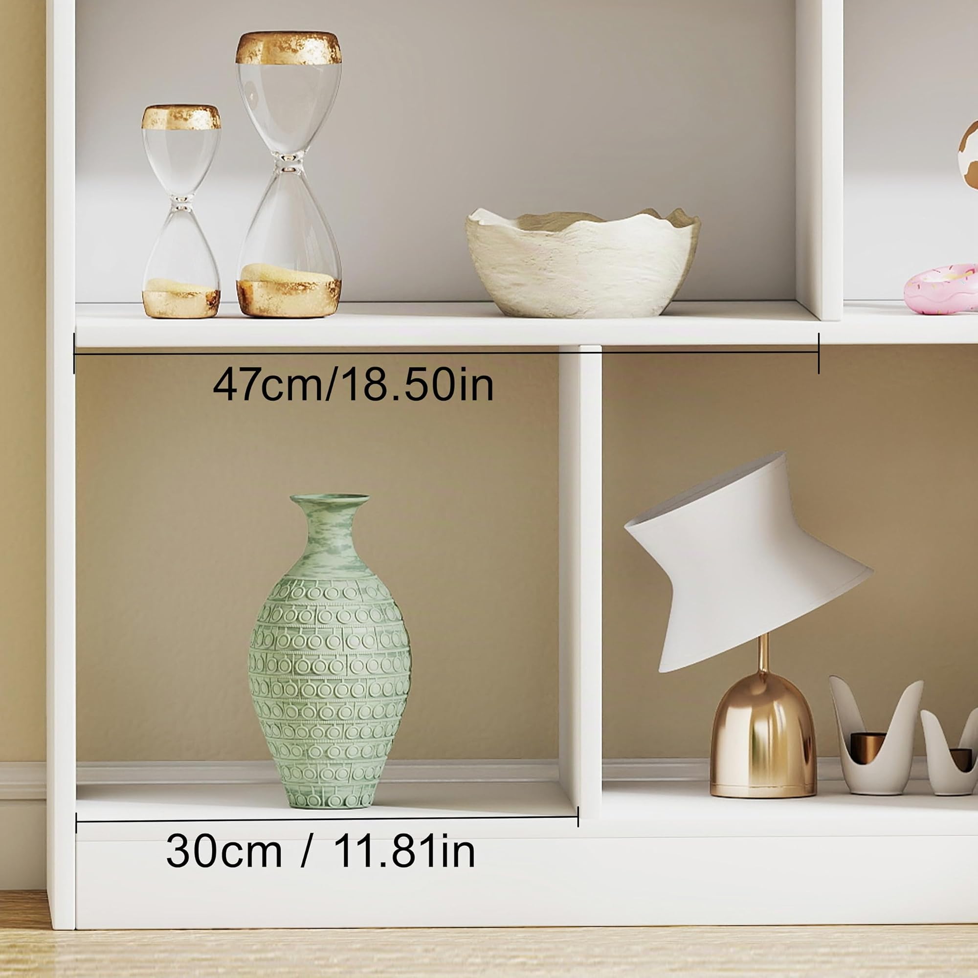 Estantería de Cubos 8 Compartimentos, Estantería para Libros de Pie 100x30x100 cm, Mueble de Almacenamiento Multifuncional Vertical u Horizontal, Ideal para Salón, Dormitorio, Oficina y Estudiantes