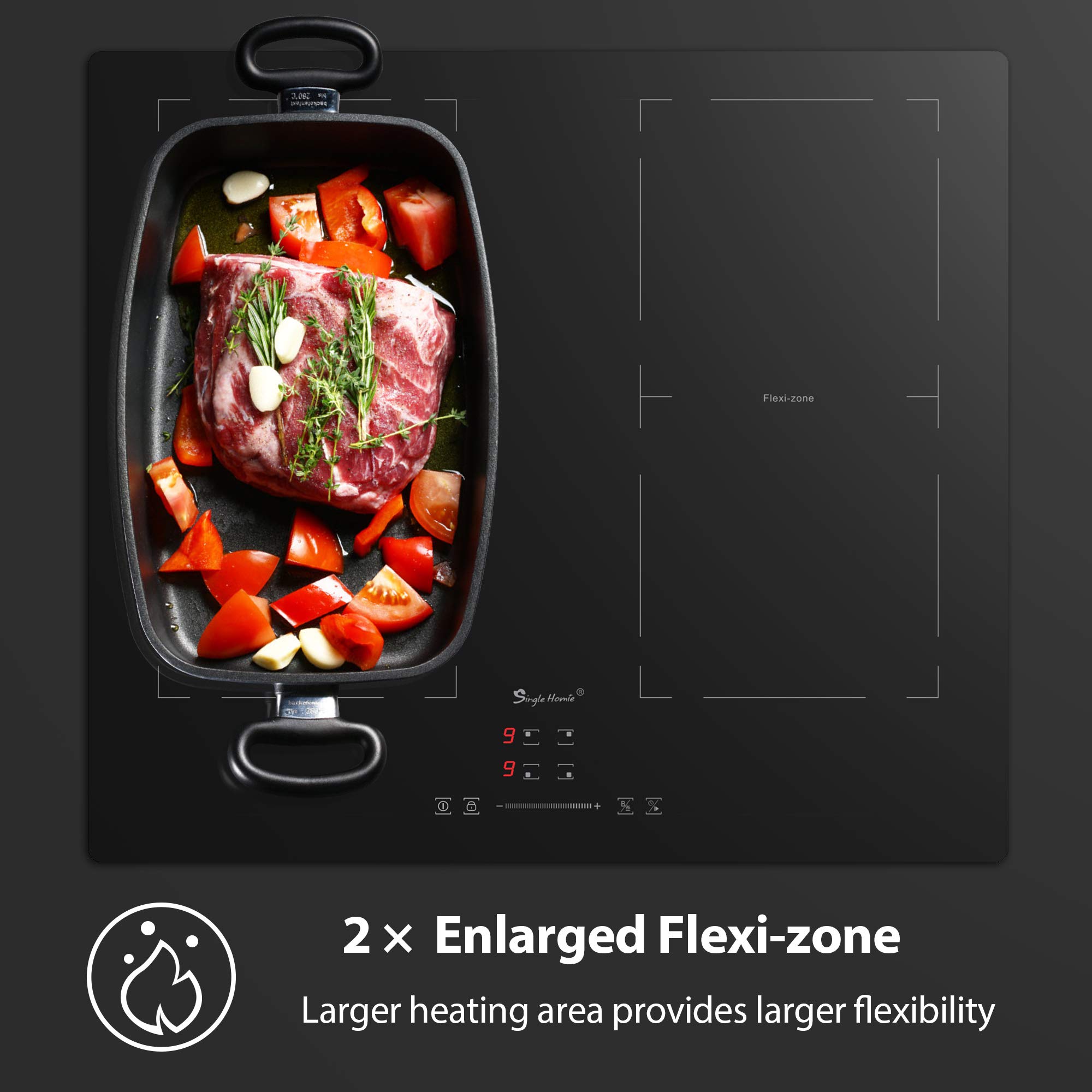 SINGLEHOME 4 Burner Induction Cooktop 24 inch 1500W60...B08GR6D7PN