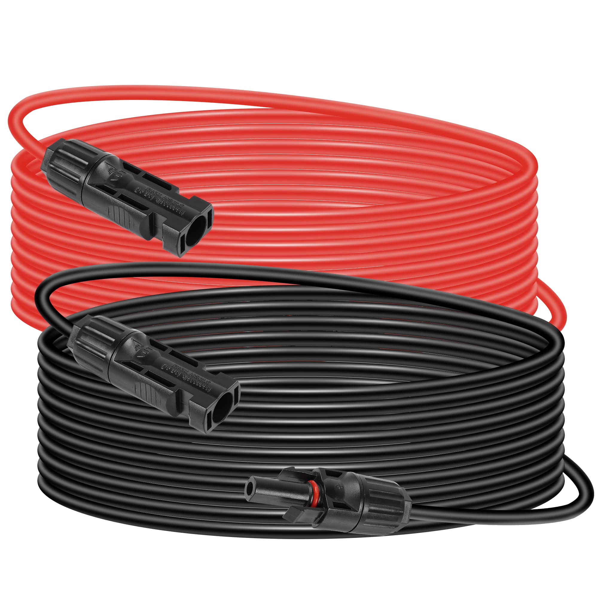 CERRXIAN 10AWG 16FT Cavo di Prolunga per Pannello Solare, 1 Paio di Connettore Solare Maschio a Femmina, Adattatore per Cavo del Pannello Solare per Pannelli Solari