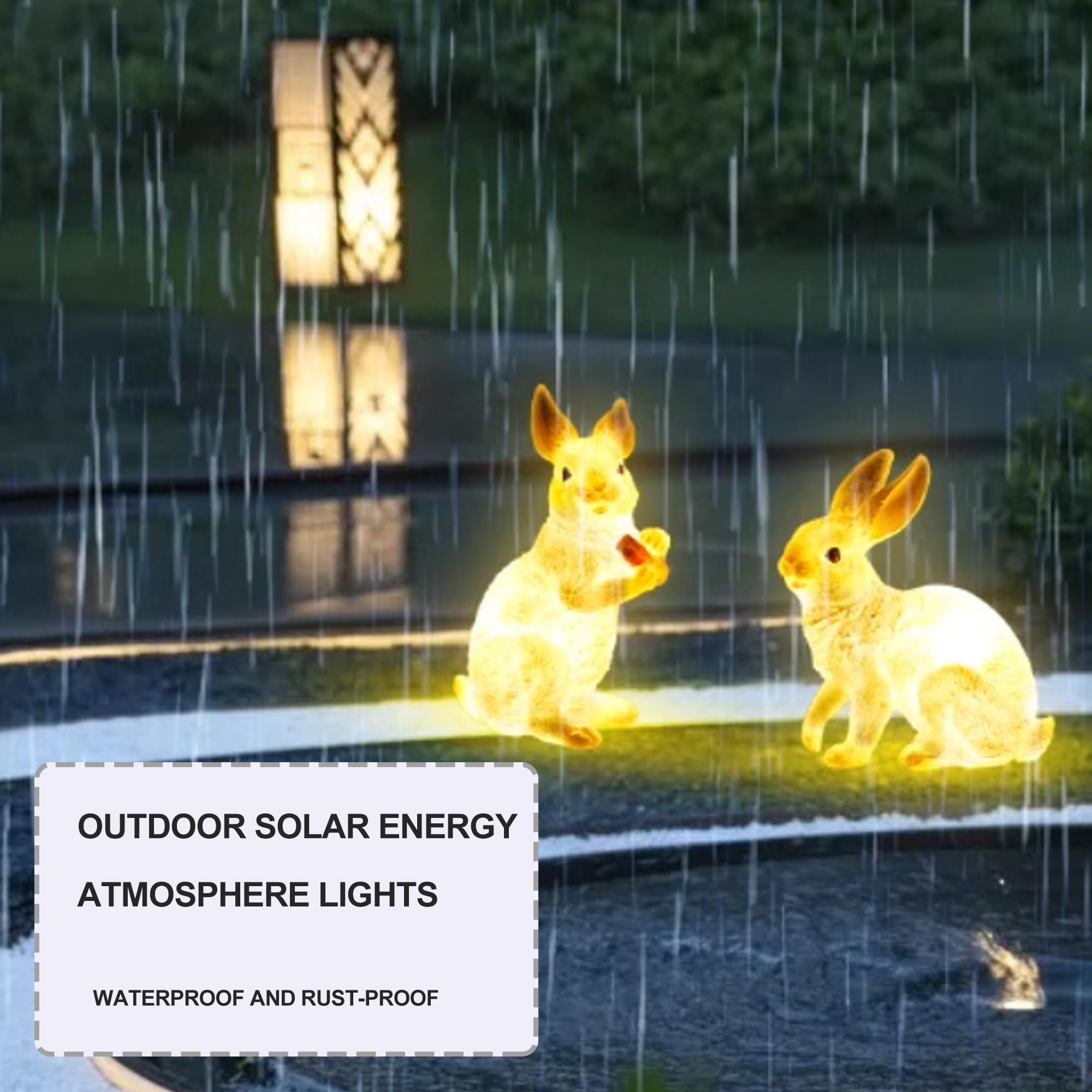 Lampada solare da giardino, Luci solari per esterni a forma di animale, palle luminose da giardino, con luci LED calde, luci decorative per esterni, impermeabili, per portico anteriore, patio, cortile