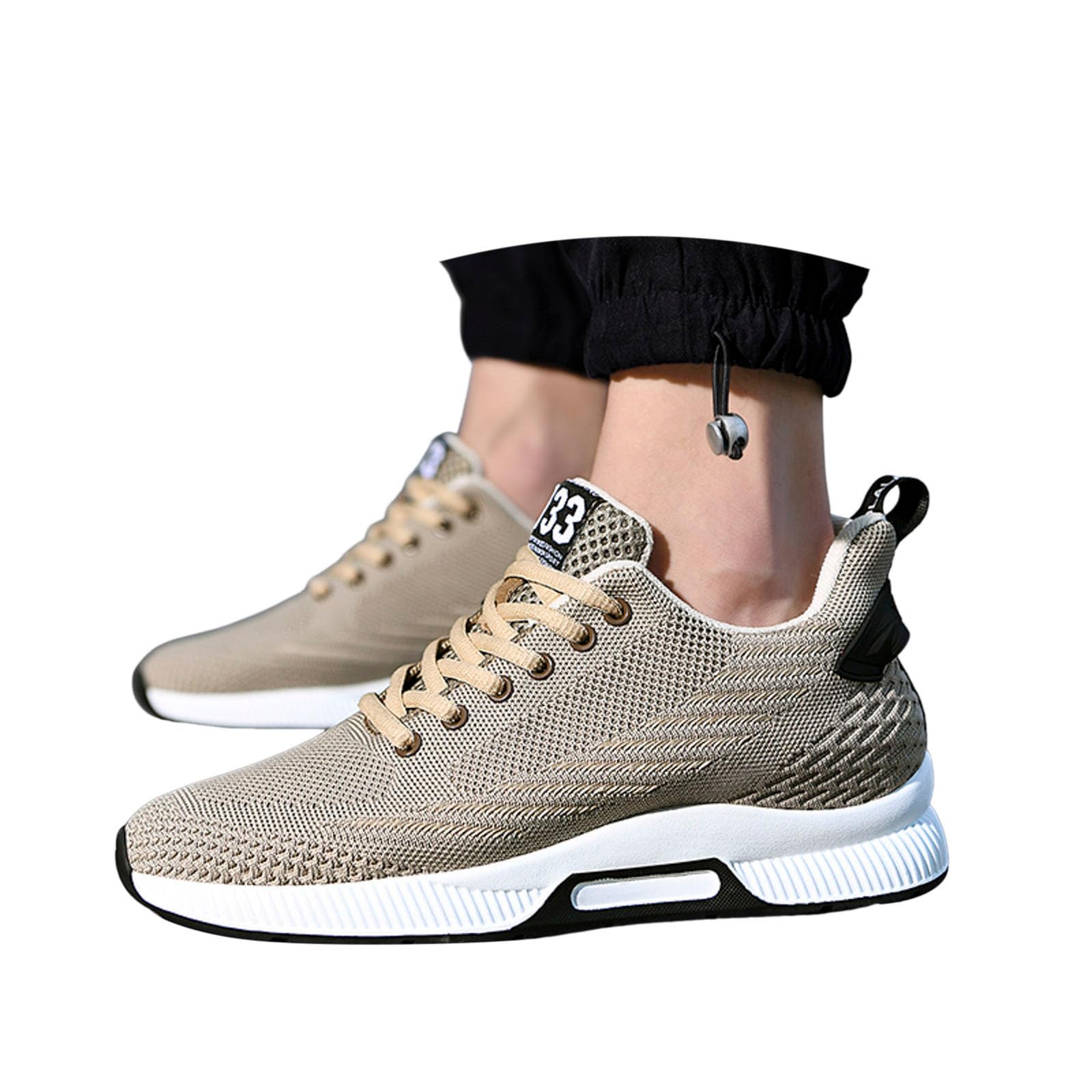 Zapatillas deportivas para hombre elevadoras de 8 cm - Zapatillas de running de malla transpirable, zapatillas de cuña con cordones, tenis de malla calada, suela gruesa con elevación interna | caminar